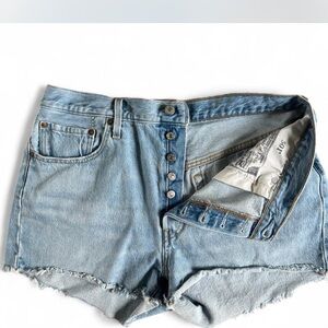 Levi’s Blue Denim Button-Front Women's Shorts